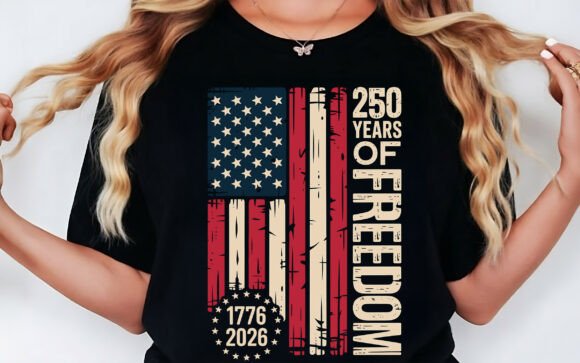 Celebrate History with a Modern Graphic: The 250 Years of Freedom Design