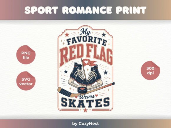 Designing with Sports Romance: A Hockey SVG Asset