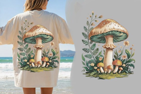 Evil Eye Mushroom PNG Design: A Gothic Graphic Asset