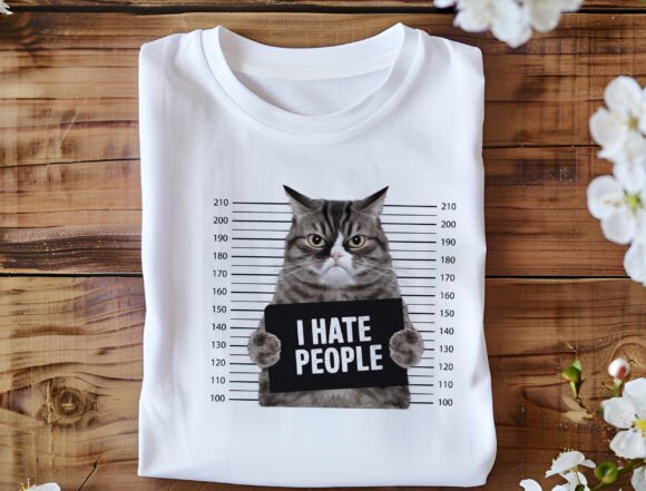 I Hate People Cat Png: A Sarcastic Design Asset