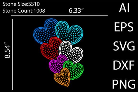 Love Rhinestone Templates Design: A Sparkling Asset for Modern Creatives