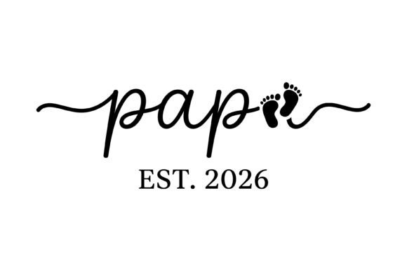 Papa Est 2026 Baby Feet Design: A Timeless Graphic Asset