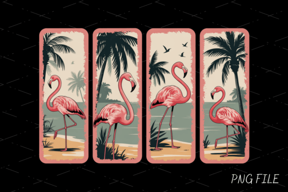 Pink Flamingo Tropical Design: A Vintage Visual Asset