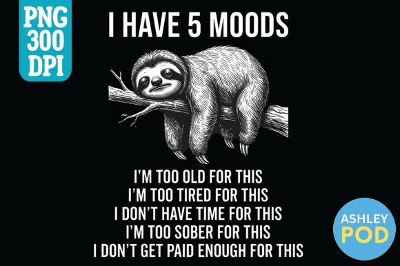 Sloth PNG: Lazy Sloth on Branch Design for Creative Projects