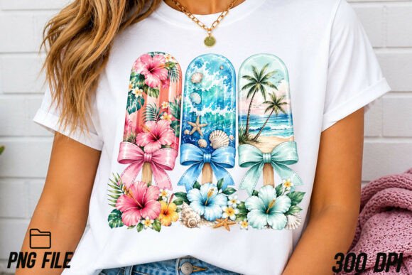 Summer Popsicle Png: Vibrant Sublimation Design for Creative Projects