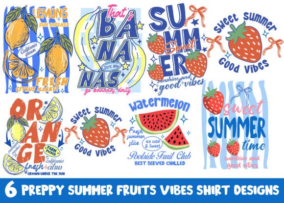 Trendy Summer Fruits Shirt Design Bundle: Vibrant Assets for Creative Projects