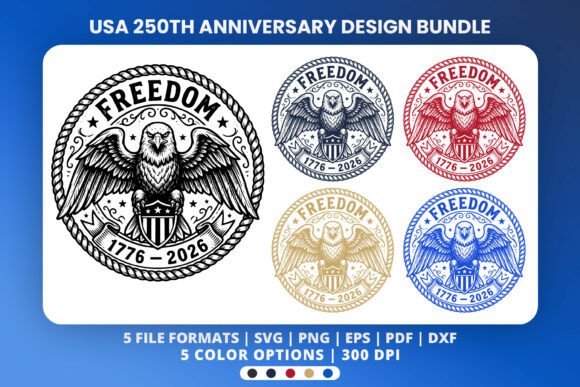 USA 250th Eagle Freedom 1776-2026 Design: A Visual Symbol of Heritage